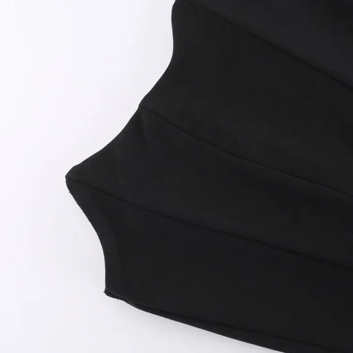 Elegant black prom dresses, strapless, sleeveless, backless, for party wear - Image 3