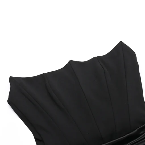 Black Prom Dresses: Off-Shoulder Corset Mini Party Dress - Image 5