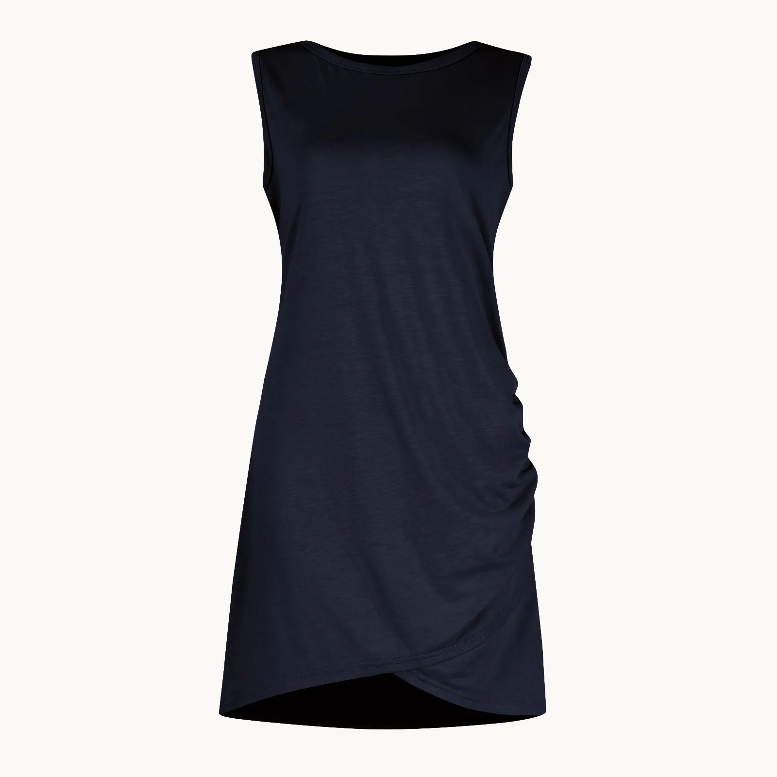 Sexy Sleeveless Wrap Irregular Hem Black Prom Dress - Image 3