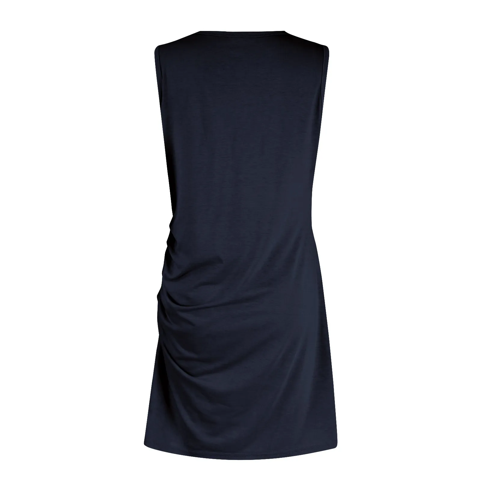 Sexy Sleeveless Wrap Irregular Hem Black Prom Dress - Image 2