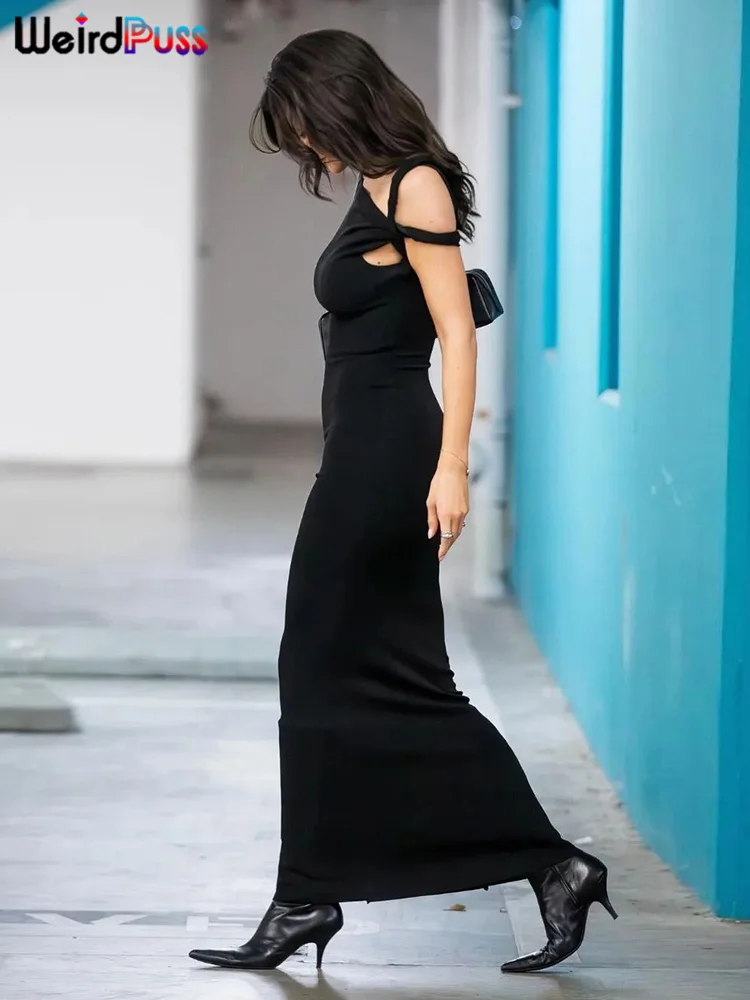 Sexy Bandage Midi Bodycon Black Prom Dress for Elegant Party Looks - Image 2