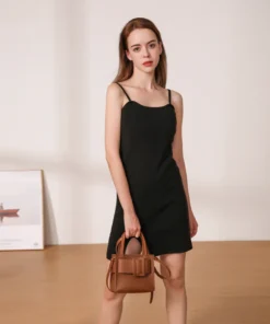 Korean Vintage Elegant Knitted Sweater Bodycon Black Prom Dress