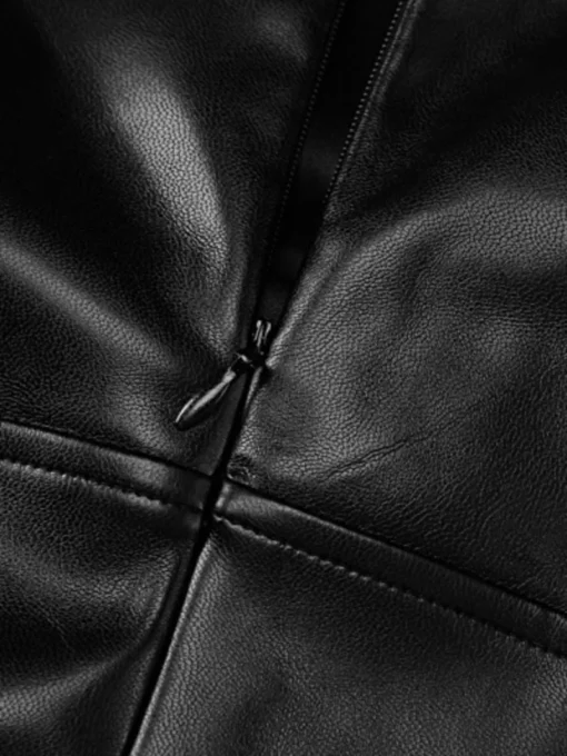 Women Tank PU Leather Sleeveless Bodycon High Waist Party Dress - Image 6