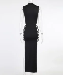 Elegant Black Prom Dress - Sleeveless Bandage Backless Sexy Summer Outfit