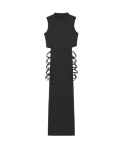 Elegant Black Criss Cross Cut-Out Sleeveless Backless Bodycon Mini Party Dress