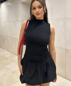 Y2K Summer Elegant Sleeveless Backless Black Prom Dress