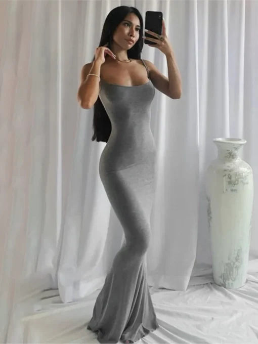 Sexy Spaghetti Strap Long Dress For Women Party Wedding Evening - Image 2