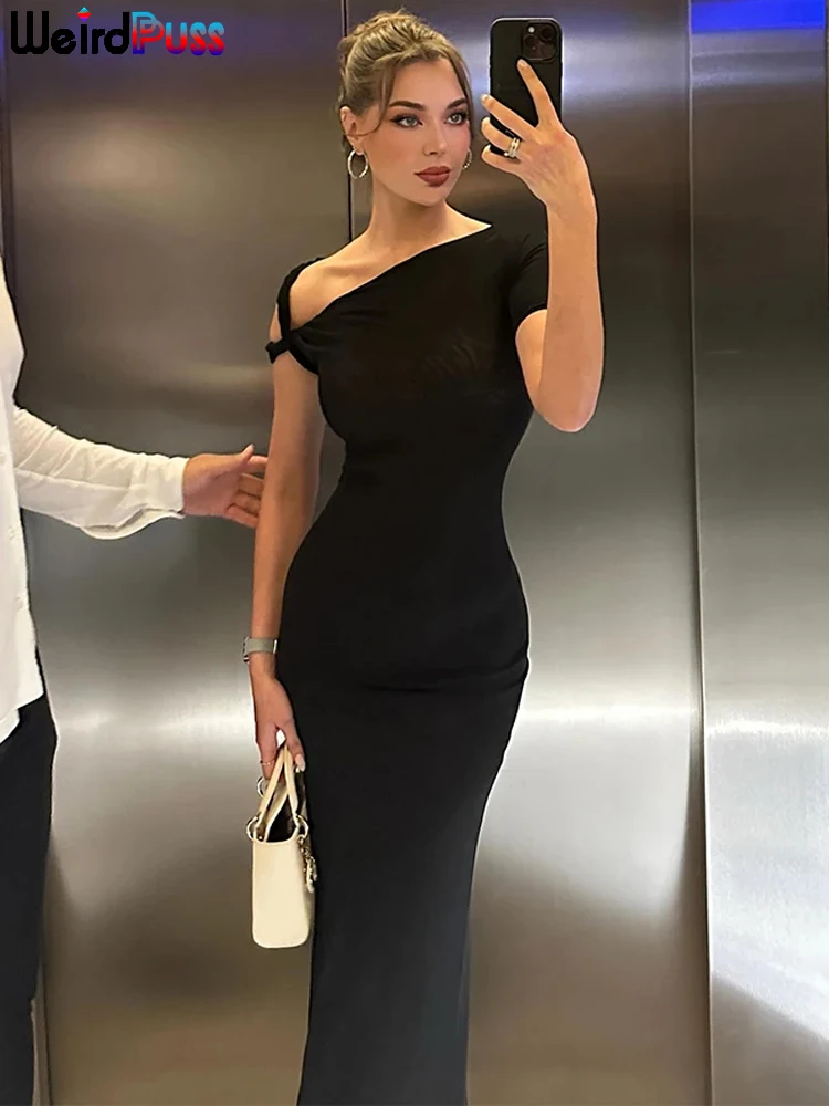 Sexy Bandage Midi Bodycon Black Prom Dress for Elegant Party Looks