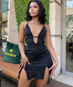 Women Sleeveless Backless Black Prom Dress Bodycon Midi for Party Club Style